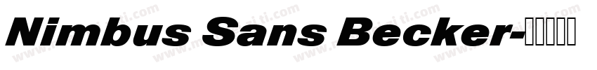 Nimbus Sans Becker字体转换